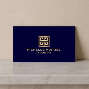 Klassisches griechisches Schlüssel-Designer-Logo G Visitenkarte