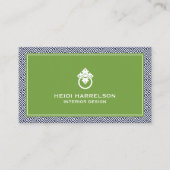 Klassisches griechisches Schlüsselmuster Türknopf Visitenkarte (Vorderseite)