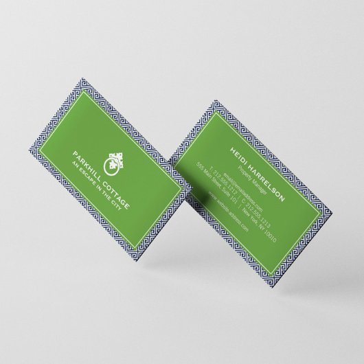 Klassisches griechisches Schlüsselmuster Türknopf Visitenkarte