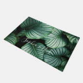Klassisches, großes Leaf-Design, Ihr Name oder Tex Fußmatte (Schrägansicht)
