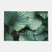 Klassisches, großes Leaf-Design, Ihr Name oder Tex Fußmatte (Vorderseite)