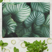 Klassisches, großes Leaf-Design, Ihr Name oder Tex Geschirrtuch (Gefaltet)