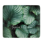 Klassisches, großes Leaf-Design, Ihr Name oder Tex Schneidebrett (Vorderseite)