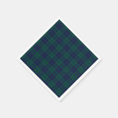 Klassisches Grün-Navy-Tartan-Karomuster Serviette (Ecke)