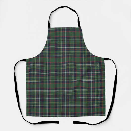Klassisches grün-rotes Tartan-Karomuster Schürze (Vorderseite)