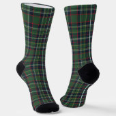 Klassisches grün-rotes Tartan-Karomuster Socken (Gewinkelt)