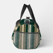 Klassisches grün-weiß gestreiftes Muster Duffle Bag (Rechts)