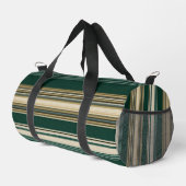 Klassisches grün-weiß gestreiftes Muster Duffle Bag (Rechte Ecke)
