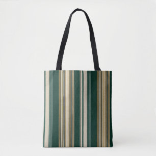 Klassisches grün-weiß gestreiftes Muster Tasche