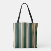 Klassisches grün-weiß gestreiftes Muster Tasche (Rückseite)