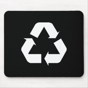 Klassisches grün-weißes Recycling-Schild-Design St Mousepad