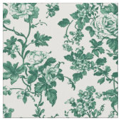 Klassisches grünes Blumen-Toile Stoff (Nahaufnahme)