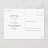 Klassisches grünes Foto Abschluss Einladung Postka (Rückseite)