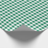 Klassisches grünes Gingham-Nahtlosmuster Geschenkpapier (Ecke)
