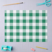 Klassisches grünes Gingham-Nahtlosmuster Seidenpapier (Basteln)