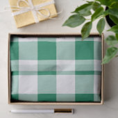Klassisches grünes Gingham-Nahtlosmuster Seidenpapier (Geschenk)