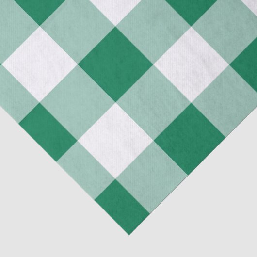 Klassisches grünes Gingham-Nahtlosmuster Seidenpapier (Detail)