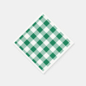 Klassisches grünes Gingham-Nahtlosmuster Serviette (Ecke)