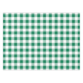 Klassisches grünes Gingham-Nahtlosmuster Tischdecke (Vorderseite (Horizontal))
