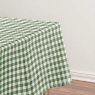Klassisches grünes Gingham-Weihnachts-Karo-Gitterm Tischdecke