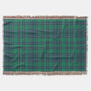 Klassisches grünes Karo-Tartan-Muster Decke