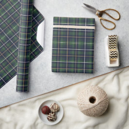 Klassisches grünes Schottenmuster Tartan Geschenkpapier