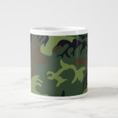 Klassisches grünes Tarnmuster Jumbo-Tasse (Vorderseite)