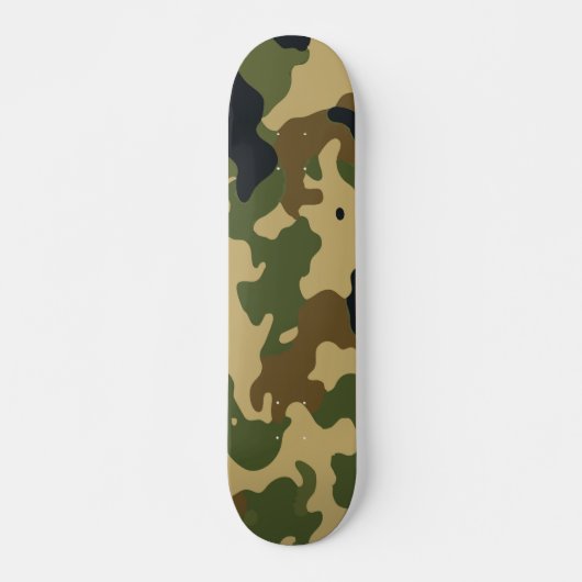 Klassisches grünes Tarnmuster Skateboard (Vorne)