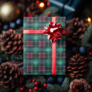 Klassisches grünes Tartan-Karo-Geschenkpapier Geschenkpapier