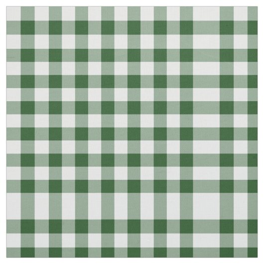 Klassisches grünes und weißes Gingham-Block-Muster Stoff (Muster)