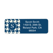 Klassisches Hahnentrittmuster Muster Blau und Weiß (Vorne)