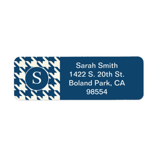 Klassisches Hahnentrittmuster Muster Blau und Weiß (Vorne)