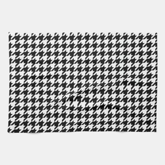Klassisches Hahnentrittmuster Muster Dogstooth Kar Handtuch (Horizontal)