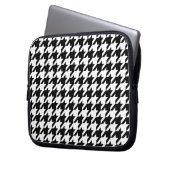 Klassisches Hahnentrittmuster Muster Dogstooth Kar Laptopschutzhülle (Vorderseite Links)