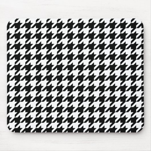 Klassisches Hahnentrittmuster Muster Dogstooth Kar Mousepad (Vorne)