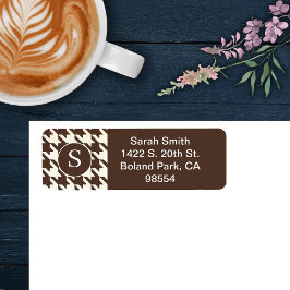 Klassisches Hahnentrittmuster Muster Dunkelbraun u