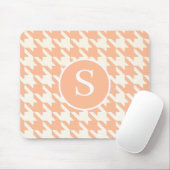 Klassisches Hahnentrittmuster Peachy Coral & White Mousepad (Mit Mouse)