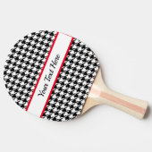 Klassisches Hahnentrittmuster Ping Pong Paddle Per Tischtennis Schläger (Seitenansicht)