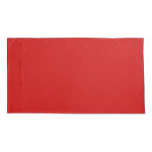 Klassisches Hahnentrittmuster und Monogramm | Rot Kissenbezug (Rückseite-Links)