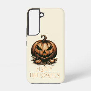 Klassisches Halloween-Kürbis-Glück Samsung Galaxy Hülle