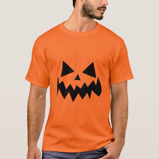 Klassisches Halloween Kürbisfacendesign mit Spooky T-Shirt (Vorderseite)