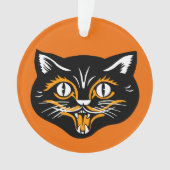 Klassisches Halloween-Schwarzes Katzengefecht Oran Ornament (Vorderseite)