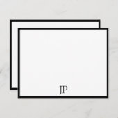 Klassisches handgeschriebenes Skripttext-Eleganmon Mitteilungskarte (Vorne/Hinten)