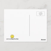 Klassisches Happy-Gesicht mit irischem Kobelhahn Postkarte (Rückseite)