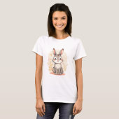 Klassisches Hasendesign - Minimalistisch T-Shirt (Vorne ganz)