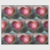 Klassisches Heart Tiled Wrapping Paper Geschenkpapier (Flach)