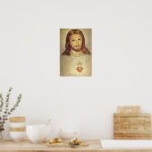 Klassisches Heiliges Herz Jesu Poster (Küche)