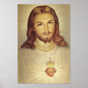 Klassisches Heiliges Herz Jesu Poster