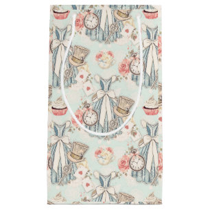 Klassisches Hellblau Vintage Alice im Wunderland Kleine Geschenktüte