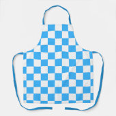 Klassisches hellblaues Karo  Schürze (Vorderseite)